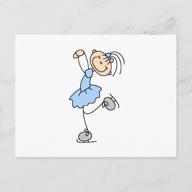 Carte Postale T-shirts et cadeaux de patinage artistique pour fi (Devant)