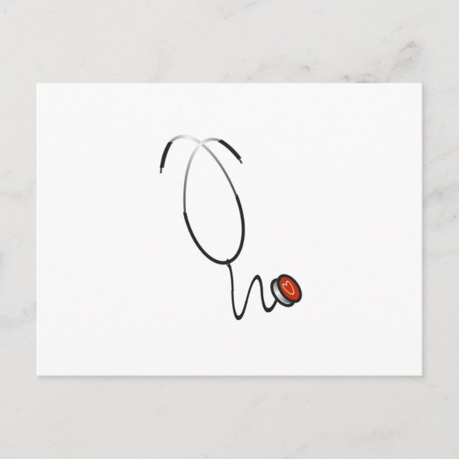 Carte Postale T-shirts et cadeaux de stéthoscope (Devant)