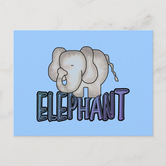 Carte Postale T-shirts et cadeaux d'éléphant (Devant)