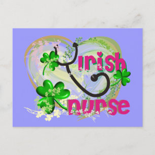 Carte Postale T-shirts et cadeaux d'infirmières irlandaises