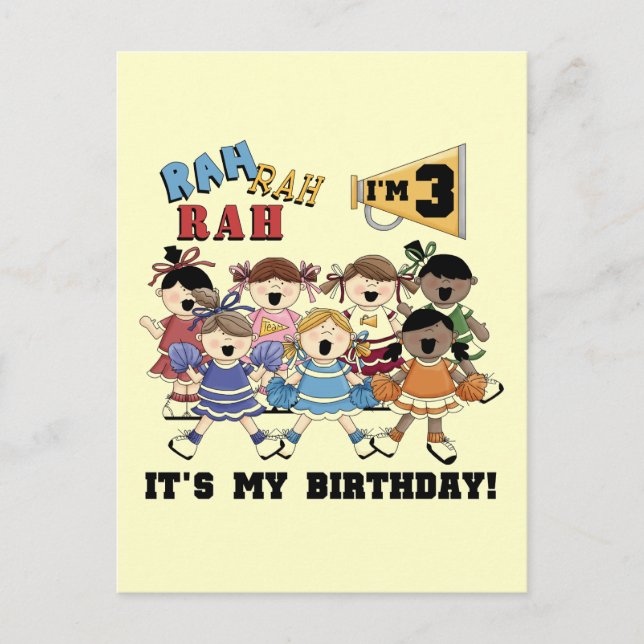 Carte Postale T-shirts et cadeaux du 3e anniversaire (Devant)