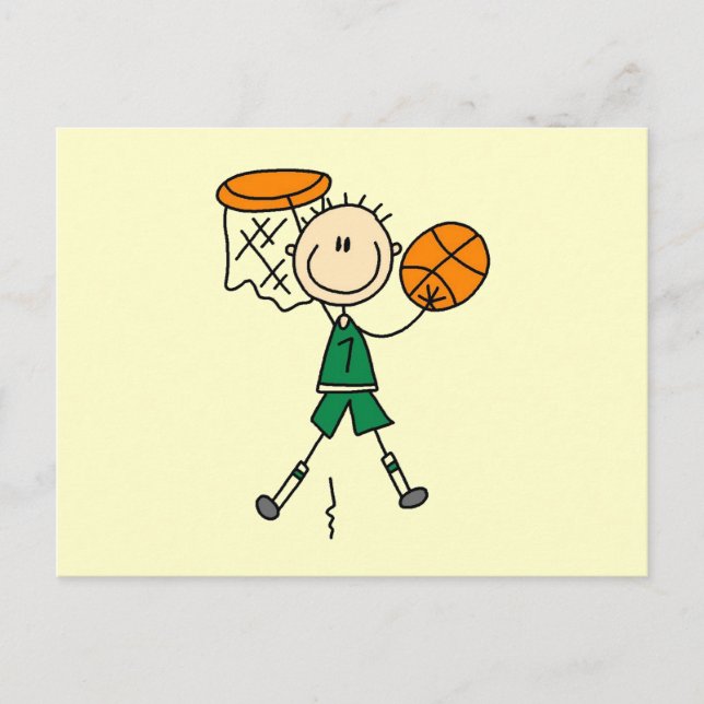 Carte Postale T-shirts et cadeaux du Joueur de basket-ball Garço (Devant)