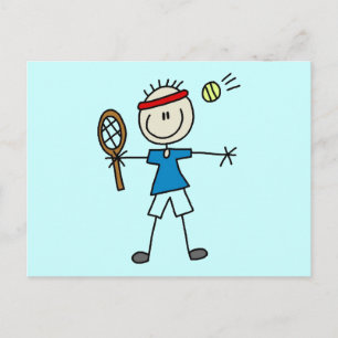 Carte Postale T-shirts et cadeaux du Joueur de Tennis de Garçon