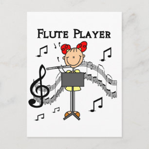 Carte Postale T-shirts et cadeaux Flute Player