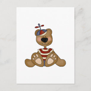 Carte Postale T-shirts et Cadeaux Garçon Ours Chapeau à Hélice