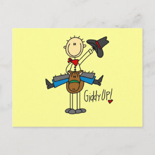 Carte Postale T-shirts et cadeaux Giddy Up Cowboy