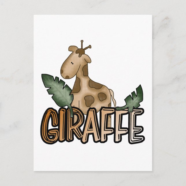 Carte Postale T-shirts et cadeaux Giraffe (Devant)