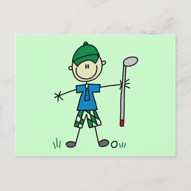 Carte Postale T-shirts et cadeaux Golfer (Devant)