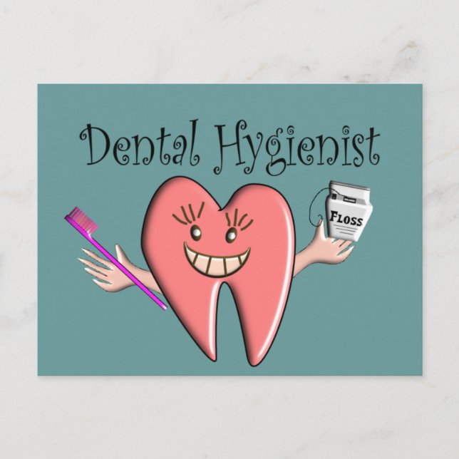 Carte Postale T-shirts et cadeaux hygiéniques dentaires (Devant)
