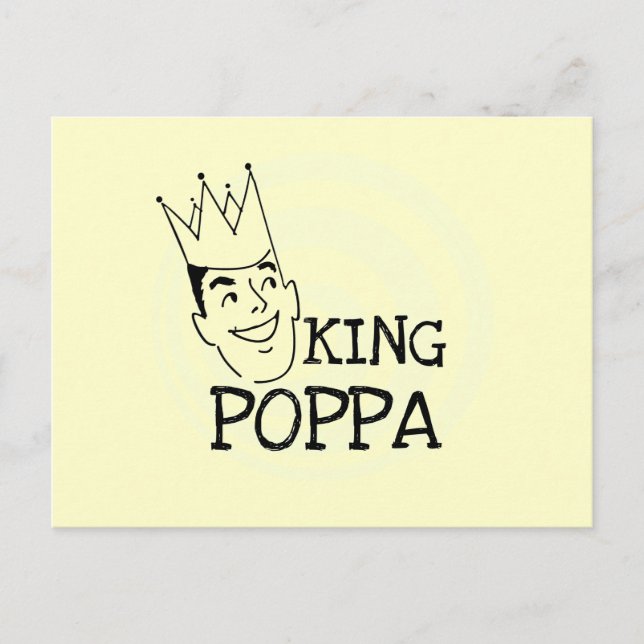 Carte Postale T-shirts et cadeaux King Poppa (Devant)