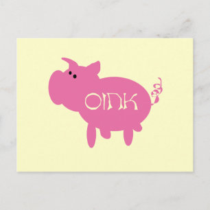 Carte Postale T-shirts et cadeaux krouik-krouik roses de porc