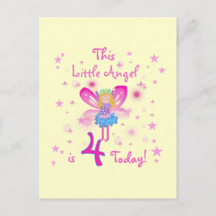 Carte Postale T-shirts et cadeaux Little Angel 4th Birthday