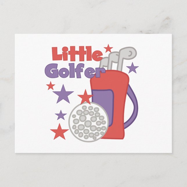 Carte Postale T-shirts et cadeaux Little Golfer (Devant)