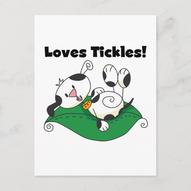 Carte Postale T-shirts et cadeaux Loves Tickles (Devant)