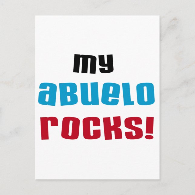 Carte Postale T-shirts et cadeaux My Abuelo Rocks (Devant)