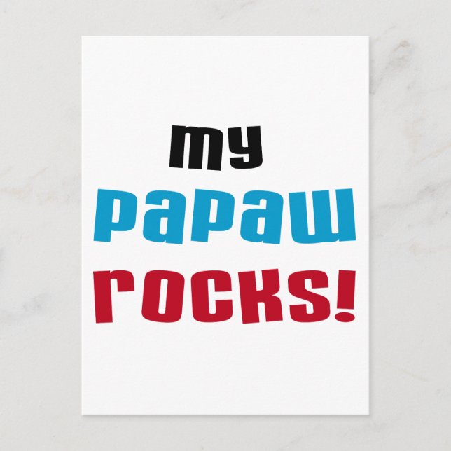 Carte Postale T-shirts et cadeaux My Papaw Rocks (Devant)