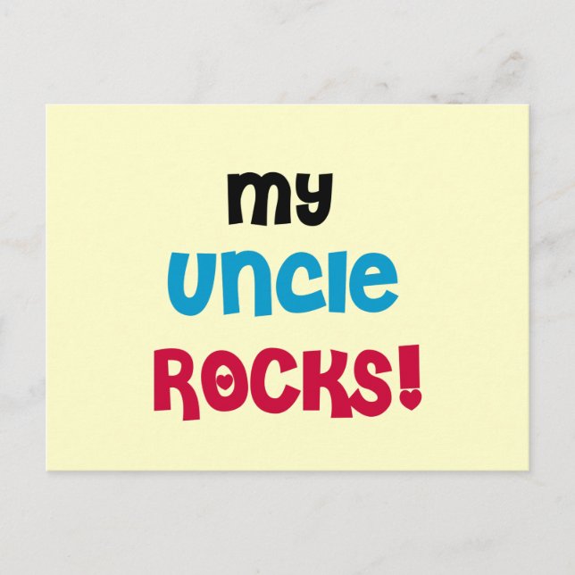 Carte Postale T-shirts et cadeaux My Uncle Rocks (Devant)