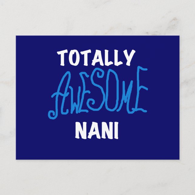 Carte Postale T-shirts et cadeaux Nani totalement géniaux en ble (Devant)
