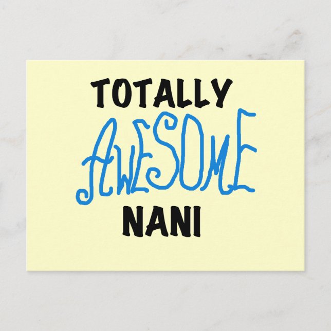 Carte Postale T-shirts et cadeaux Nani totalement géniaux en ble (Devant)