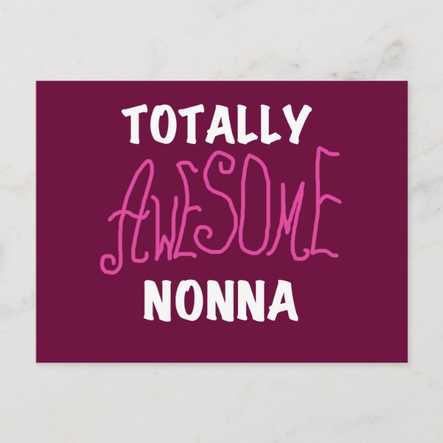 Carte Postale T-shirts et cadeaux Nonna Pink totalement géniaux (Devant)
