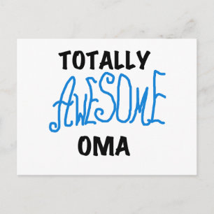 Carte Postale T-shirts et cadeaux Oma Blue totalement géniaux