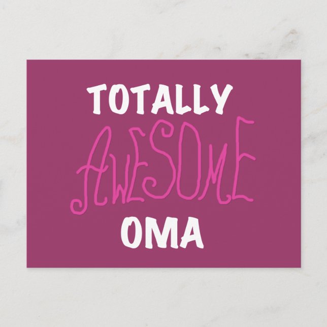 Carte Postale T-shirts et cadeaux Oma Pink absolument géniaux (Devant)