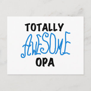 Carte Postale T-shirts et cadeaux Opa bleu absolument géniaux
