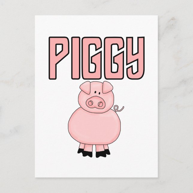 Carte Postale T-shirts et cadeaux porcins (Devant)