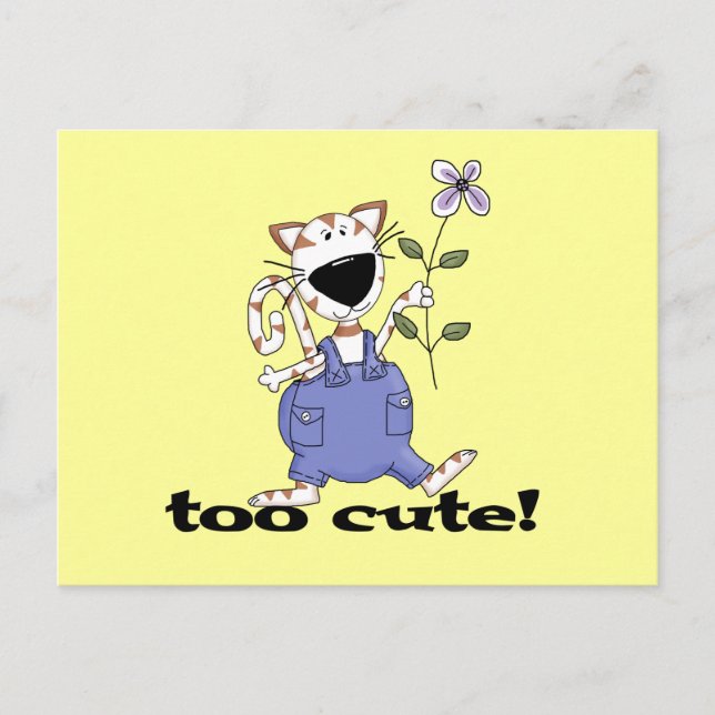 Carte Postale T-shirts et cadeaux pour chaton trop mignons (Devant)