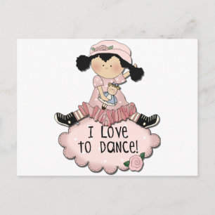 Carte Postale T-shirts et cadeaux pour danseuse de cheveux noirs