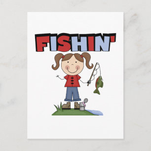 Carte Postale T-shirts et cadeaux pour filles de pêcheurs