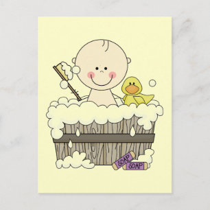 Carte Postale T-shirts et cadeaux pour garçon pendant le bain
