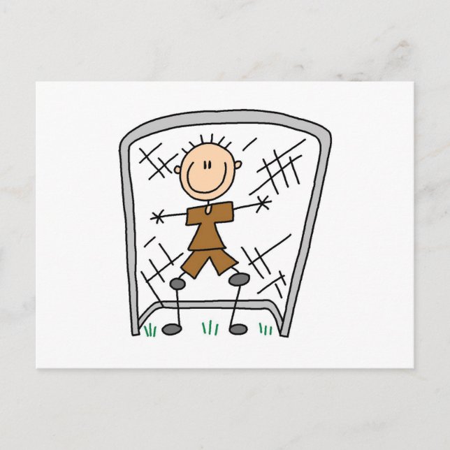 Carte Postale T-shirts et cadeaux pour gardiens de but masculins (Devant)