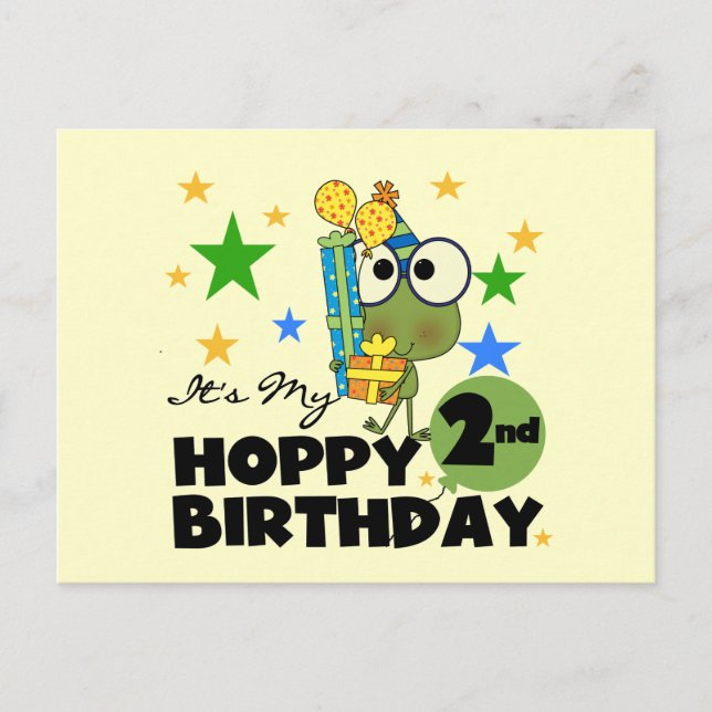 Carte Postale T-shirts et cadeaux pour le 2e anniversaire de la  (Devant)