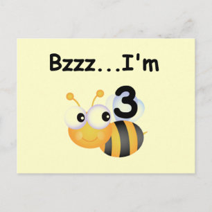 Carte Postale T-shirts et cadeaux pour le 3ème anniversaire de B