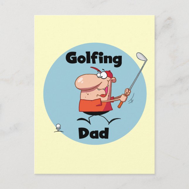 Carte Postale T-shirts et cadeaux pour papa de golf (Devant)