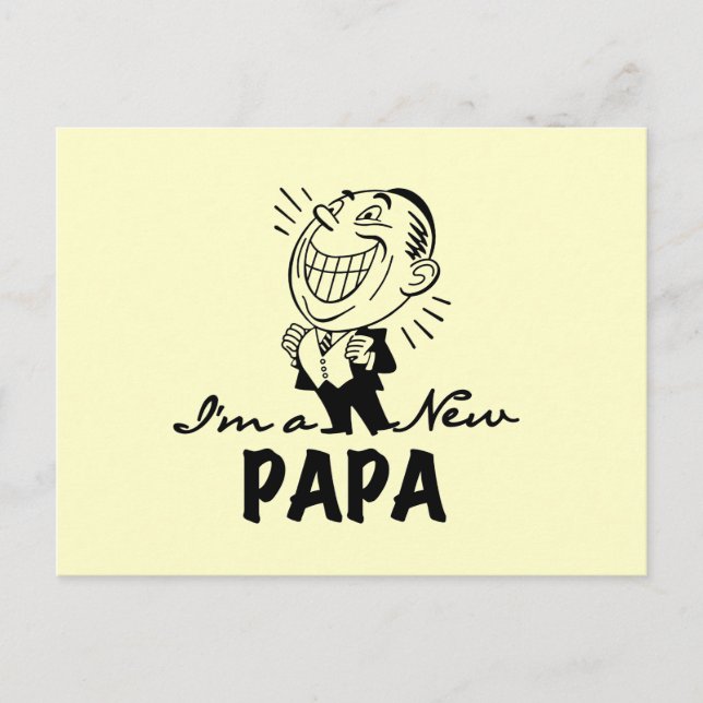 Carte Postale T-shirts et cadeaux pour papa nouveau souriant (Devant)