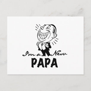 Carte Postale T-shirts et cadeaux pour papa nouveau souriant