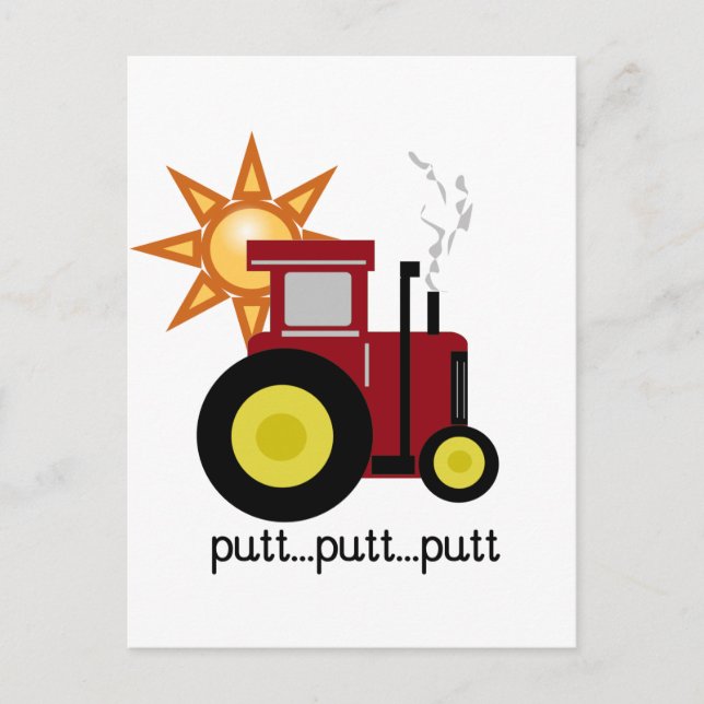 Carte Postale T-shirts et cadeaux Red Farm Tractor (Devant)