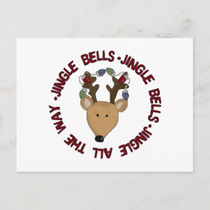 Carte Postale T-shirts et Cadeaux Renne Sonnez Les Clochettes