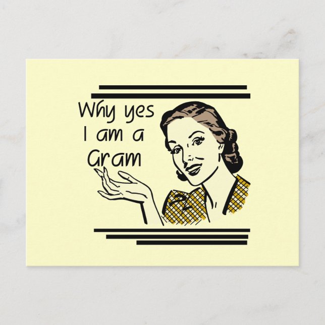 Carte Postale T-shirts et cadeaux Retro Gram (Devant)