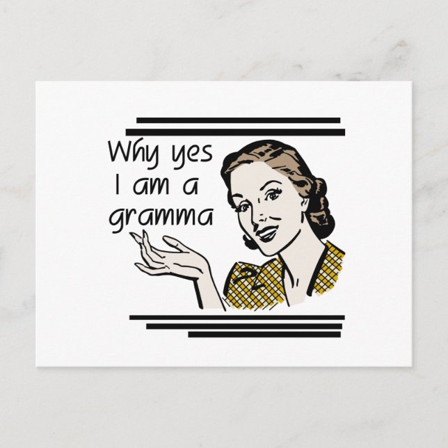 Carte Postale T-shirts et cadeaux Retro Gramma (Devant)