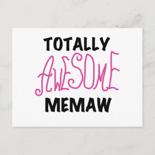 Carte Postale T-shirts et cadeaux rose Memaw absolument géniaux