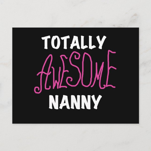 Carte Postale T-shirts et cadeaux rose Nanny absolument géniaux (Devant)