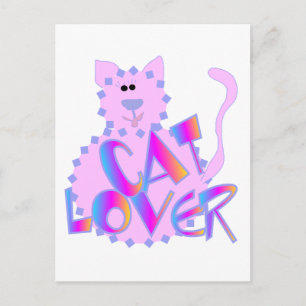 Carte Postale T-shirts et cadeaux roses d'amoureux des chats