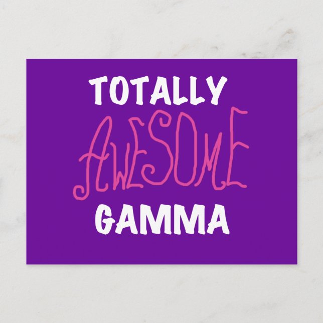 Carte Postale T-shirts et cadeaux roses gamma totalement (Devant)