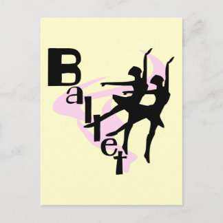 Carte Postale T-shirts et cadeaux Silhouette Ballet