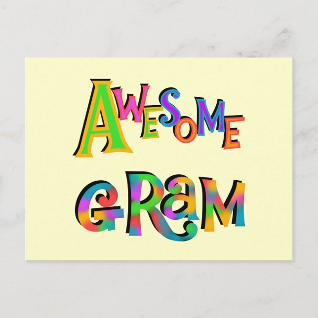 Carte Postale T-shirts et cadeaux superbes Gram (Devant)