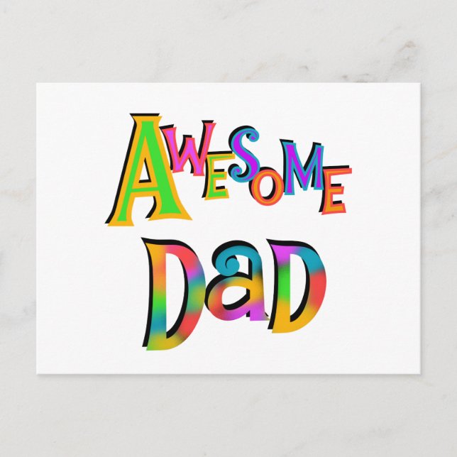 Carte Postale T-shirts et cadeaux superbes papa (Devant)
