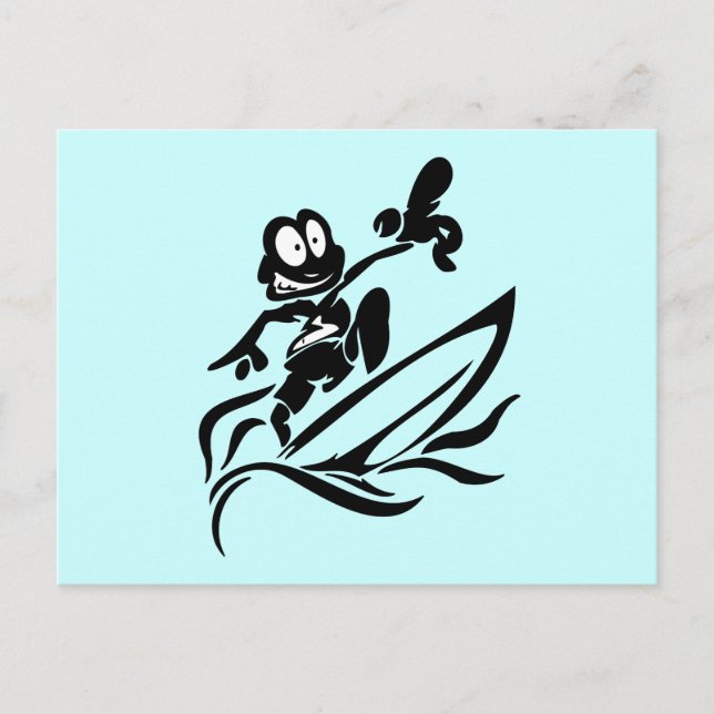 Carte Postale T-shirts et cadeaux Yo Dude Surfing (Devant)